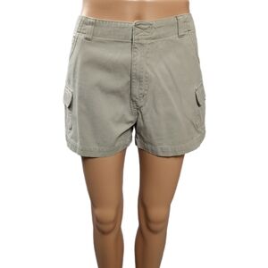 Vintage 90s OCI Khaki Cargo Shorts Size 7 100% Cotton Gorpcore Utility